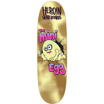 Heroin Mini Egg Gold Skateboard Deck, 8.38