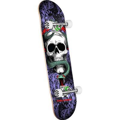 Powell Peralta Skull & Snake Black/Purple Birch Complete Skateboard, 7.75