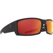 Spy General Sunglasses, Matte Black/Happy Gray Green with Orange Spectra Mirror